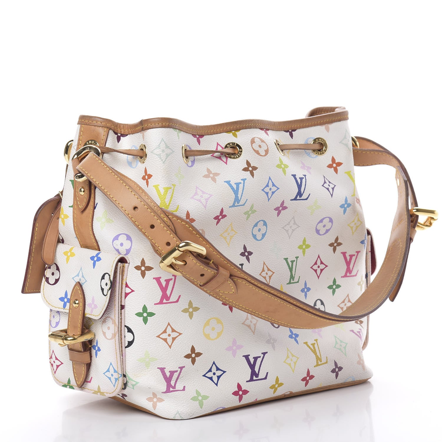 Louis Vuitton Monogram Multicolor Petit Noe White 3 of 17