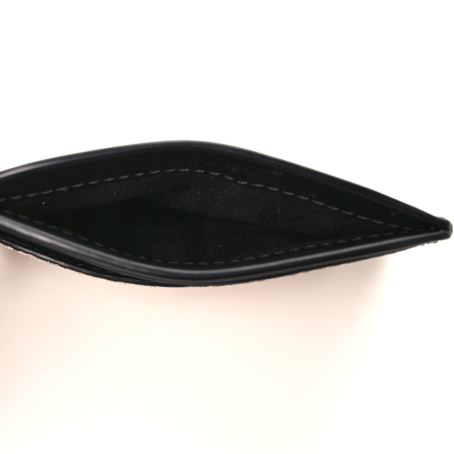Burberry Soft Grain Calfskin Haymarket Check Izzy Card Case Black 5 of 6