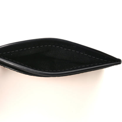 Burberry Soft Grain Calfskin Haymarket Check Izzy Card Case Black 5 of 6