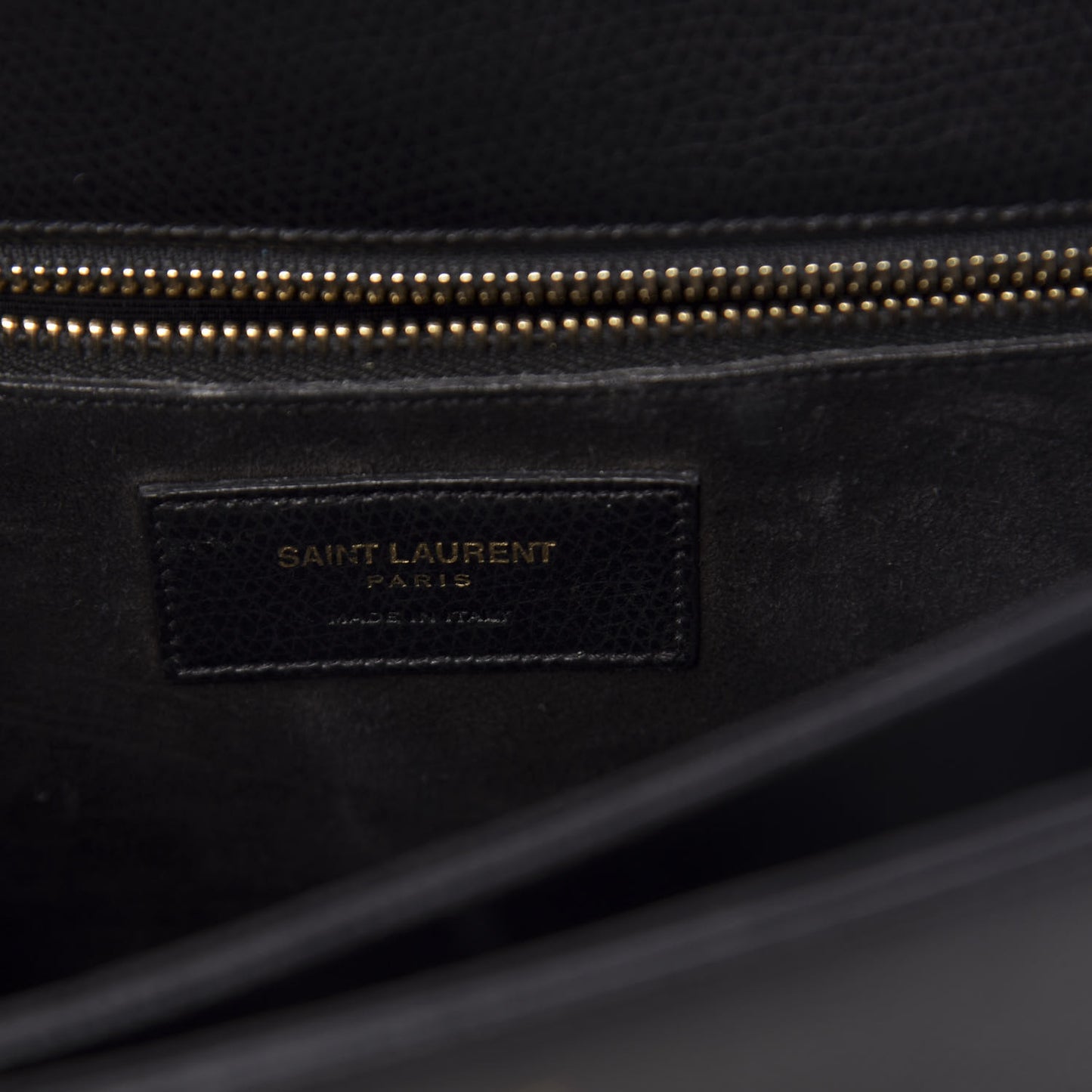 Textured Calfskin Medium Classic Monogram Universite Bag Black