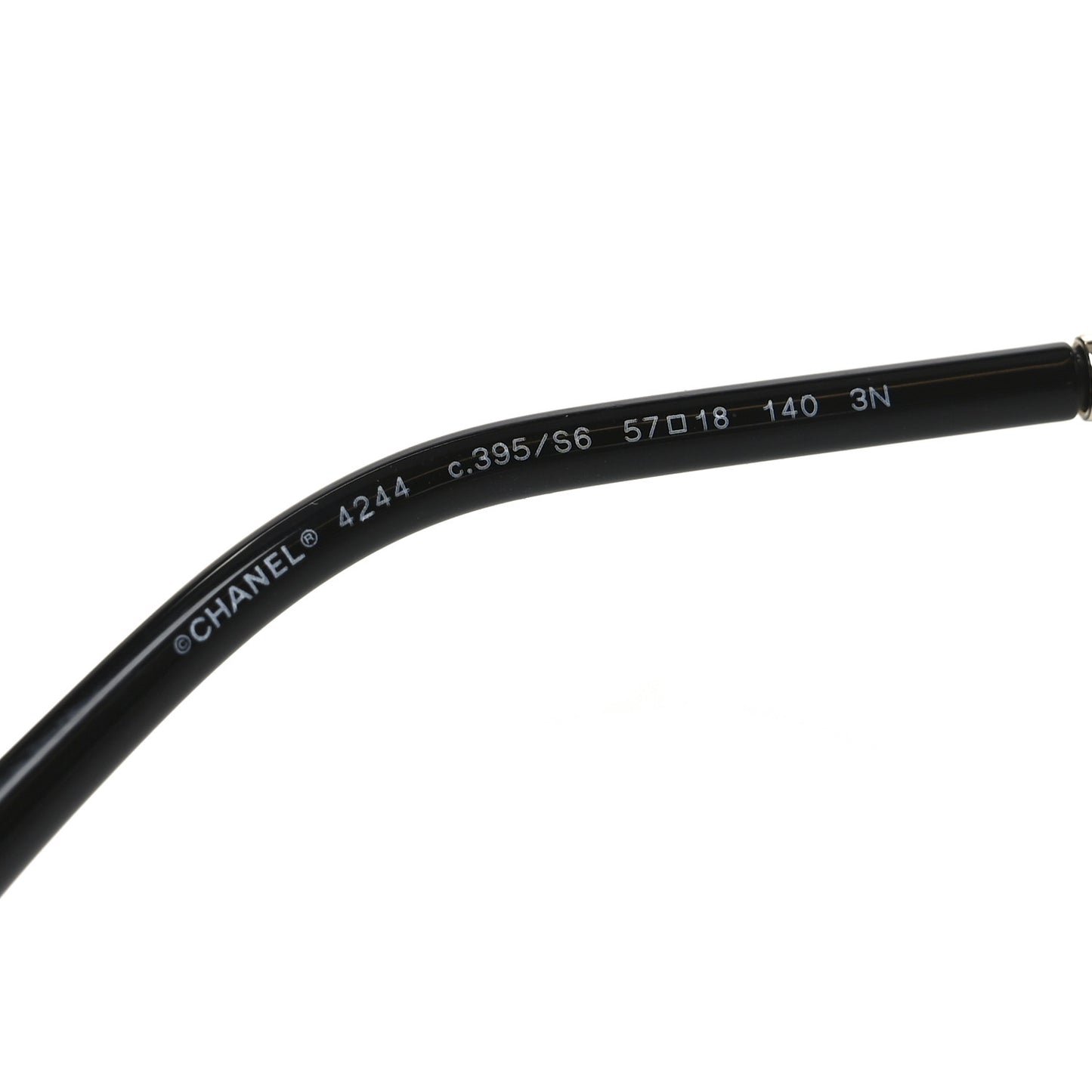 Metal Removable Chain Square Sunglasses 4244 Black