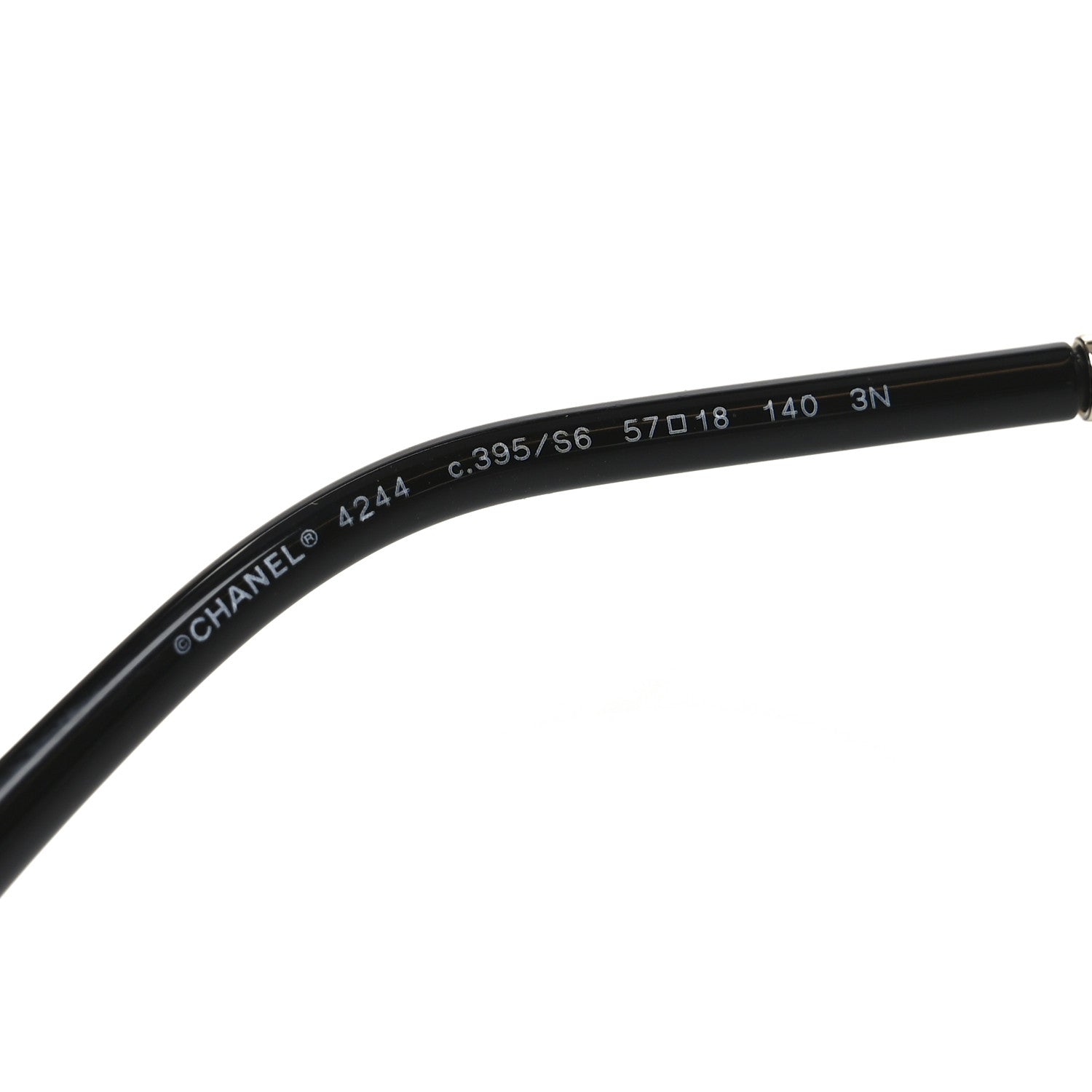 Chanel Metal Removable Chain Square Sunglasses 4244 Black 5 of 7