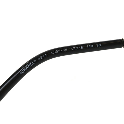 Chanel Metal Removable Chain Square Sunglasses 4244 Black 5 of 7