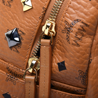 MCM Visetos Studded Medium Stark M Backpack Cognac 11 of 18