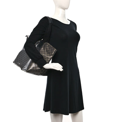 Gucci Crystal Monogram Large Bucket Tote Black 2 of 12