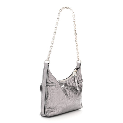 Givenchy Metallic Calfskin Mini Voyou Bag Silver 3 of 10