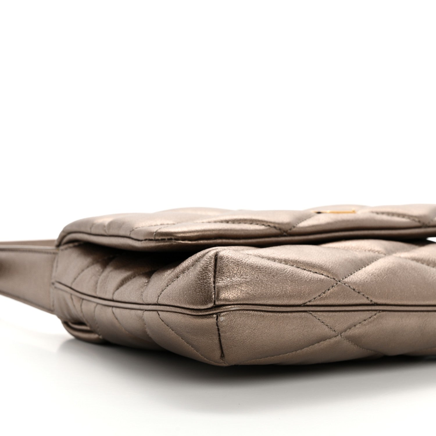 Saint Laurent Lambskin Quilted Le 57 Diamond Shoulder Bag Piombo 9 of 10