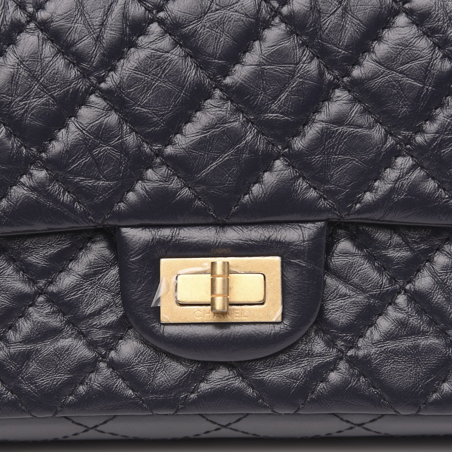 Aged Calfskin Quilted 2.55 Reissue 225 Flap Navy