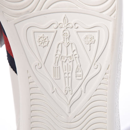Gucci Calfskin Sequins Web Game Logo Womens Ace Sneakers 38.5 White 9 of 13