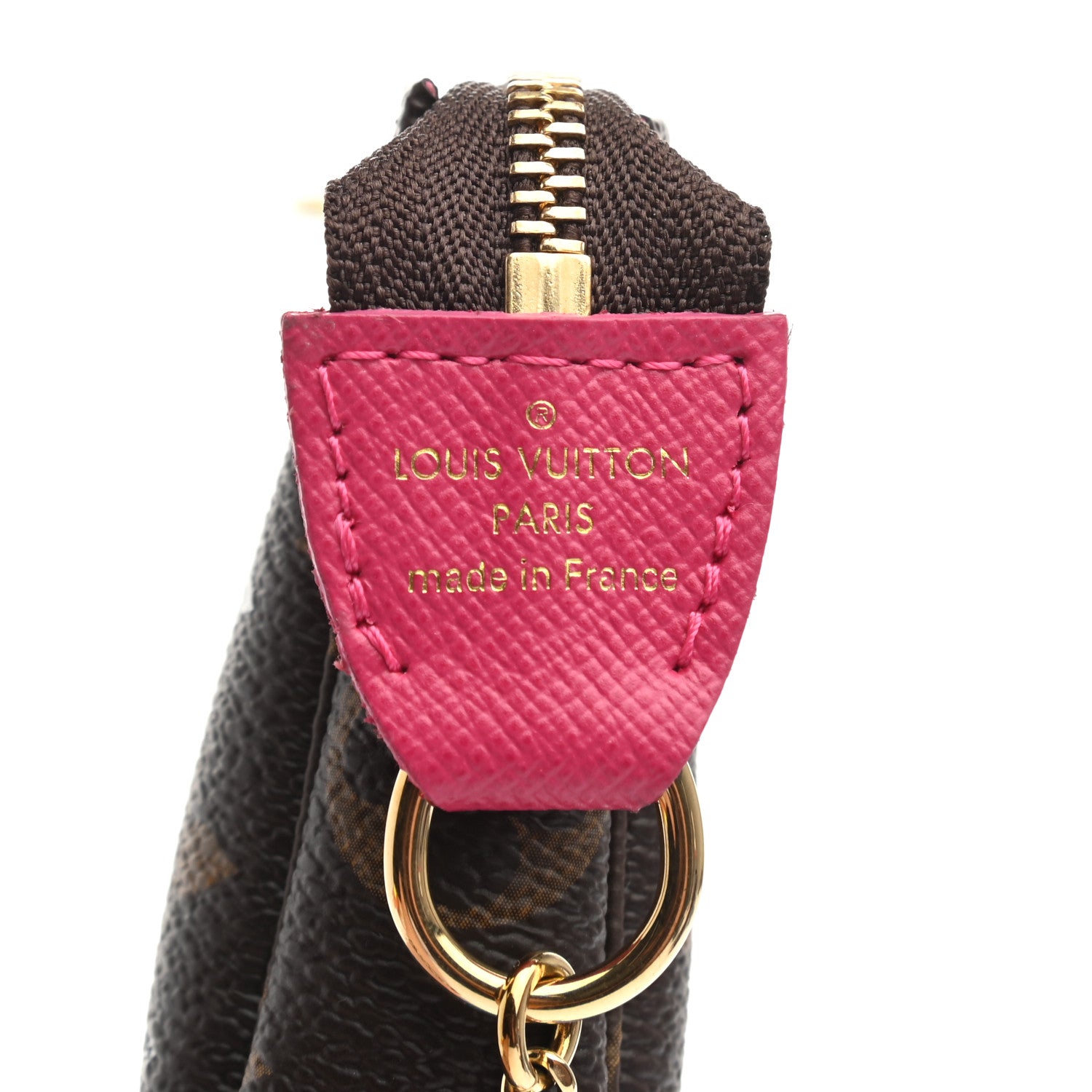 Louis Vuitton Monogram 2019 Christmas Animation Mini Courchevel Pochette Accessories Fuchsia 8 of 9
