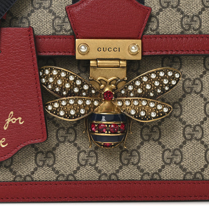 Gucci GG Supreme Monogram Small Queen Margaret Top Handle Bag Red 8 of 10