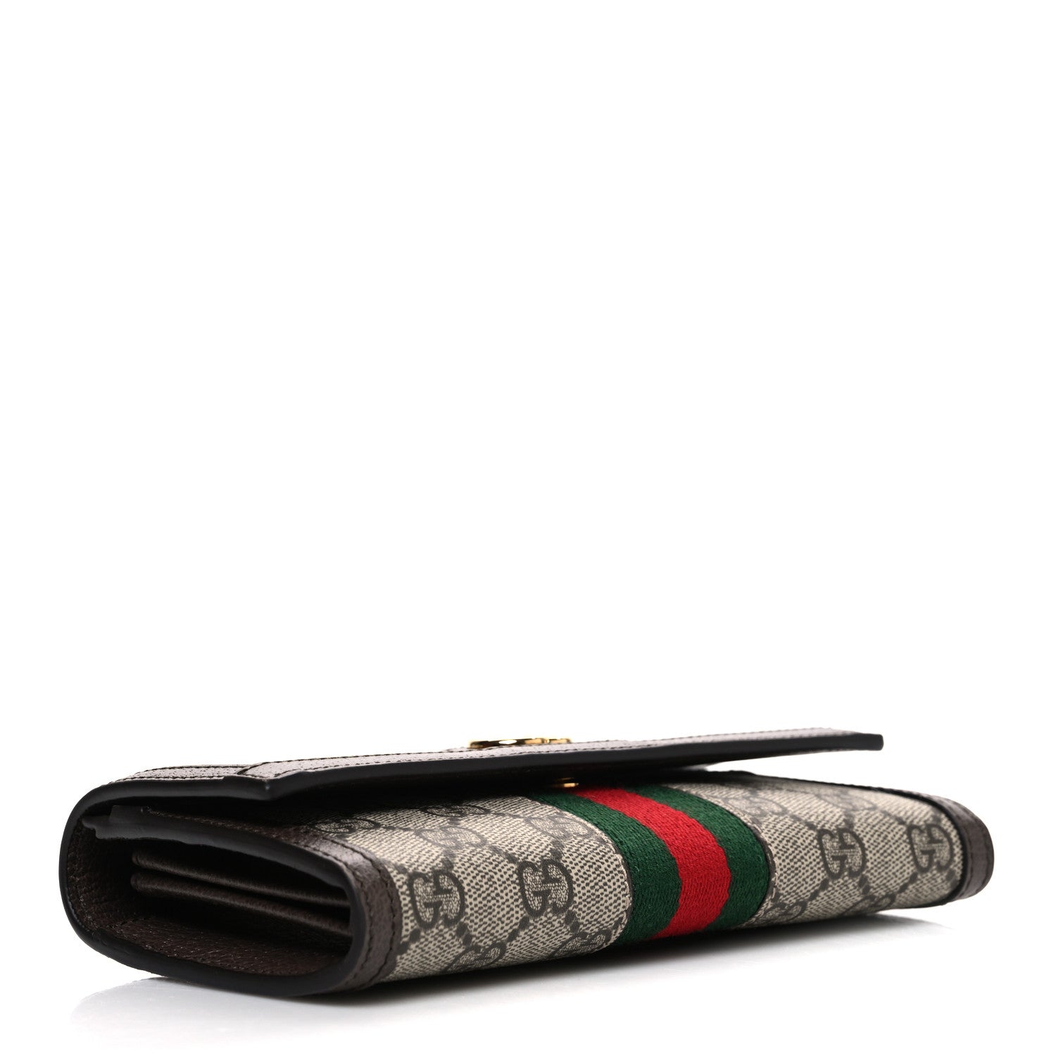 Gucci GG Supreme Monogram Web Ophidia Continental Wallet Brown 4 of 8