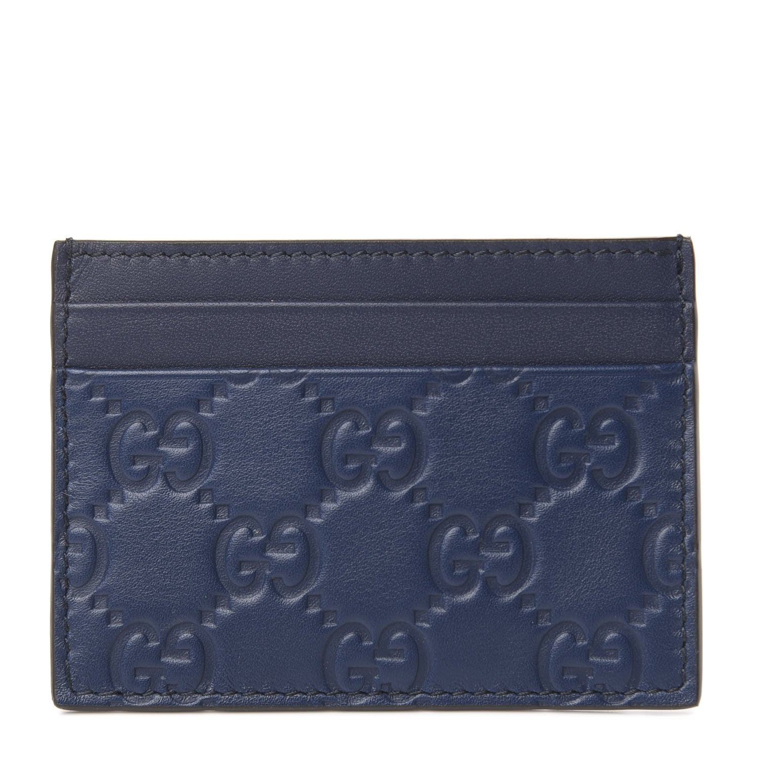 Gucci Guccissima Card Holder Blue 1 of 6
