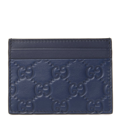 Gucci Guccissima Card Holder Blue 1 of 6
