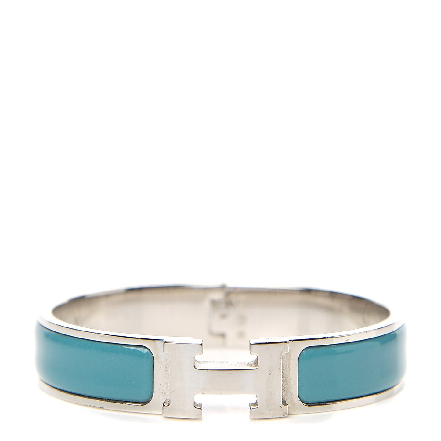 Enamel Narrow Clic Clac H Bracelet PM Bleu Canard