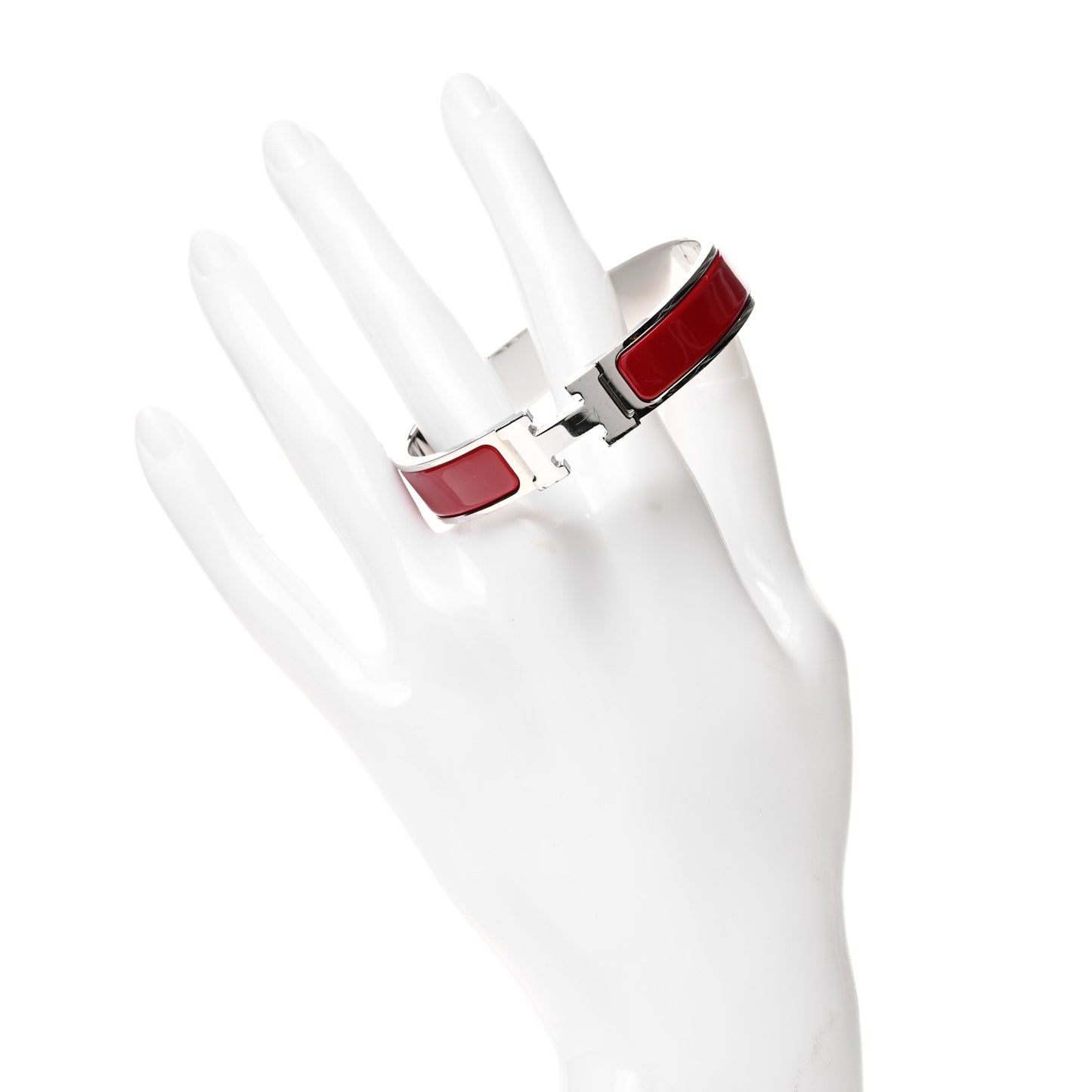 Enamel Narrow Clic Clac H Bracelet PM Rouge Vif