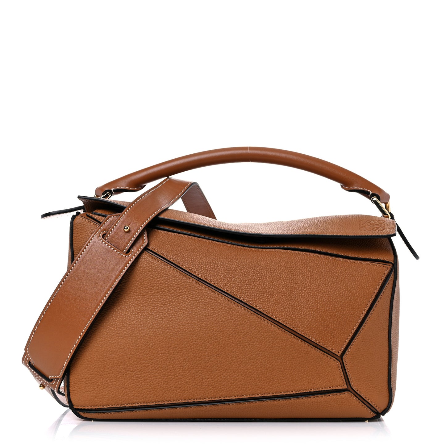 Calfskin Medium Puzzle Bag Light Caramel