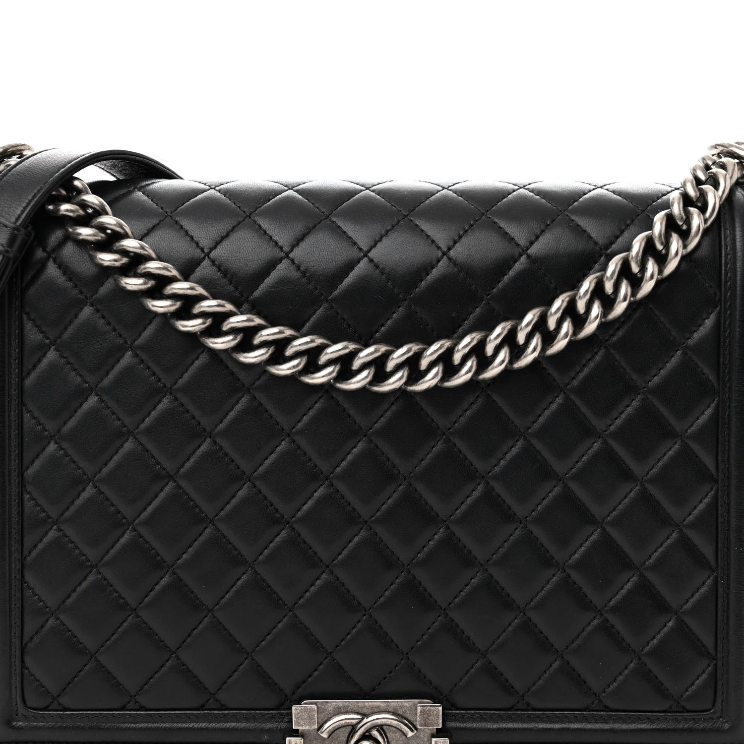 Chanel Calfskin Quilted Large Boy Flap Black 8 of 13