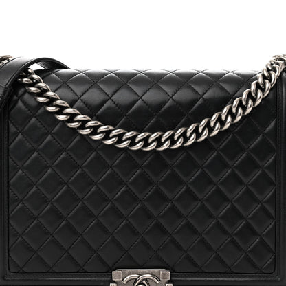 Chanel Calfskin Quilted Large Boy Flap Black 8 of 13