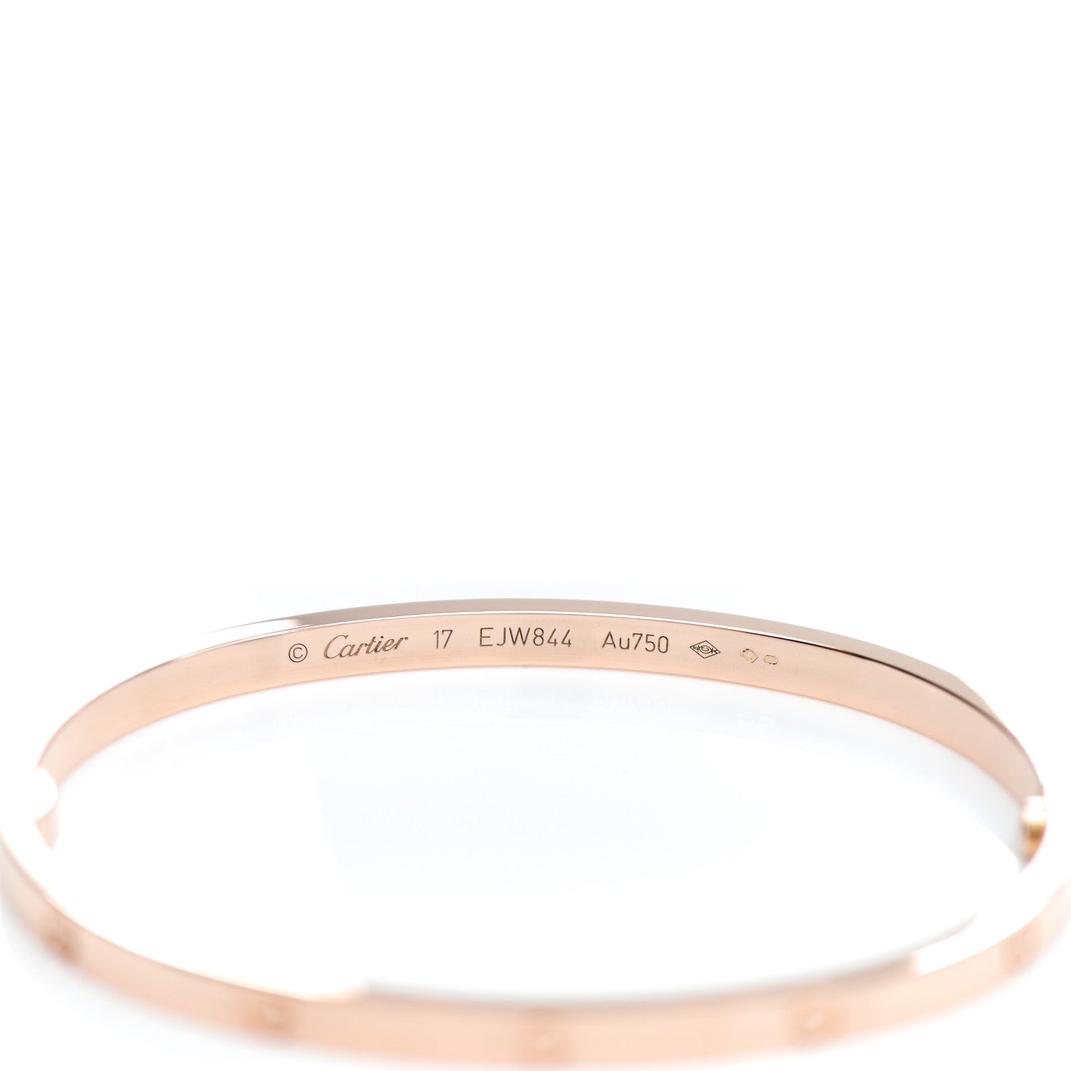 Cartier 18K Pink Gold Small LOVE Bracelet 17 3 of 4