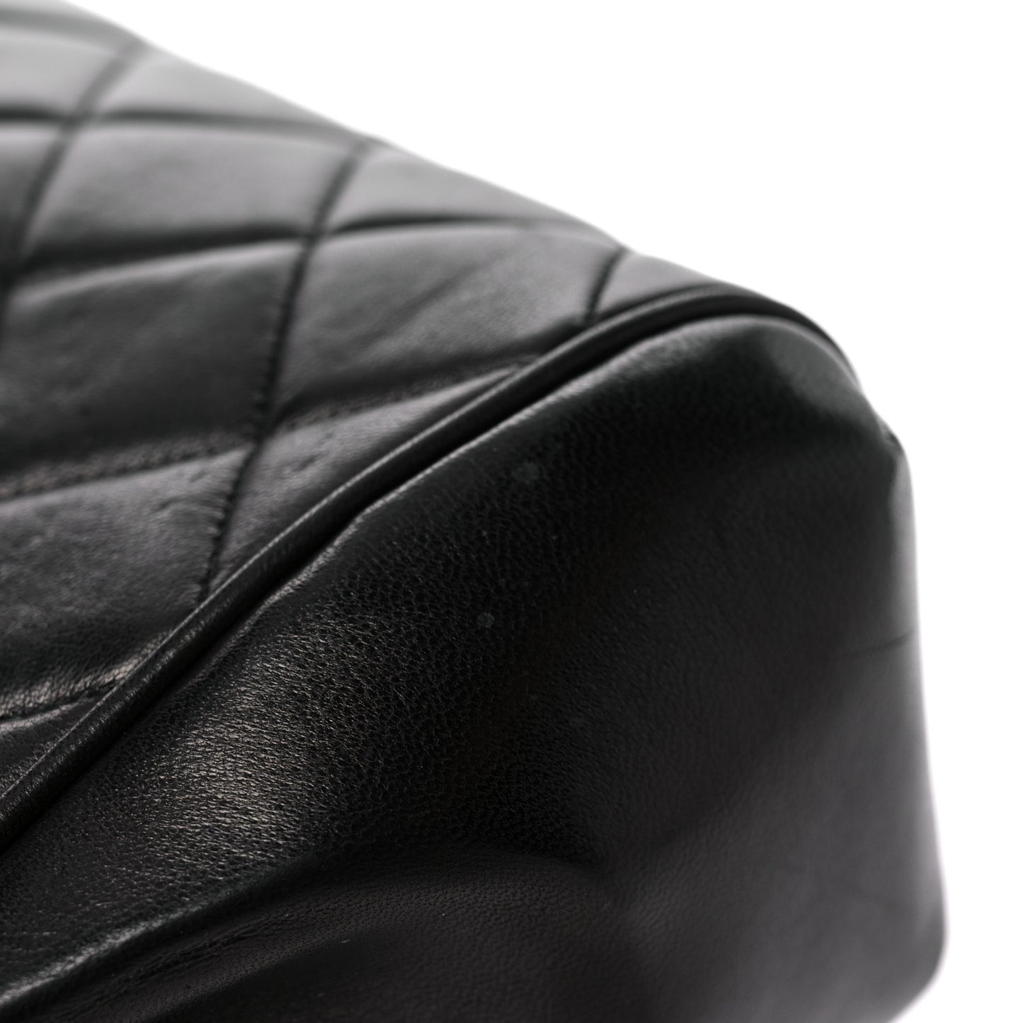 Lambskin Quilted 5 Chain Small Flap Black