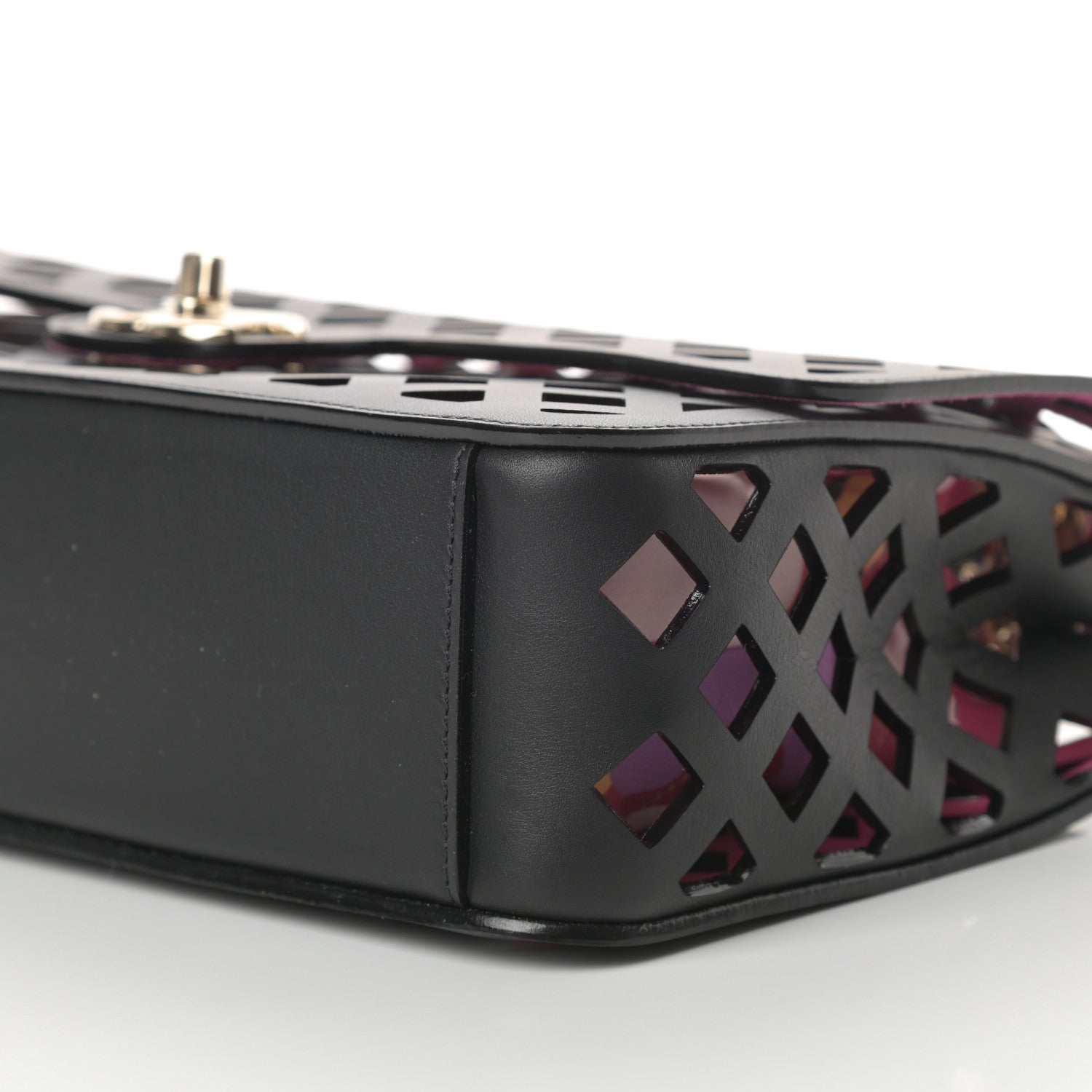 Chanel Lambskin Sea Through Flap Black Multicolor 12 of 13