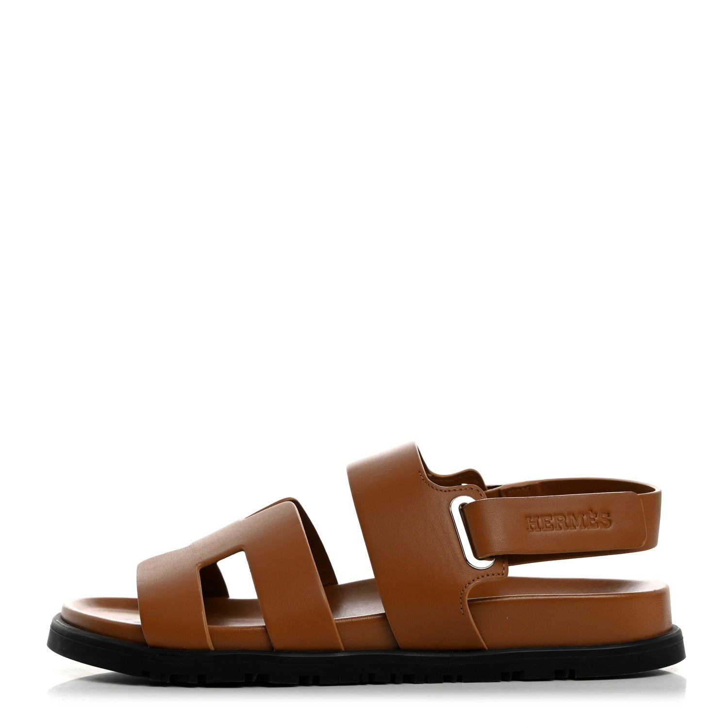 Hermes Calfskin Womens Takara Sandals 38.5 Gold 1 of 9