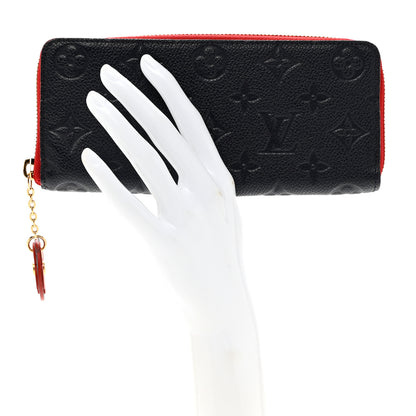 Louis Vuitton Empreinte Blooming Flowers Clemence Wallet Marine Rouge 2 of 6
