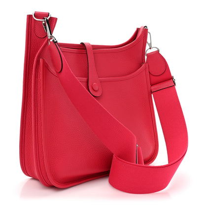 Hermes Taurillon Clemence Evelyne III PM Rose Extreme 3 of 11