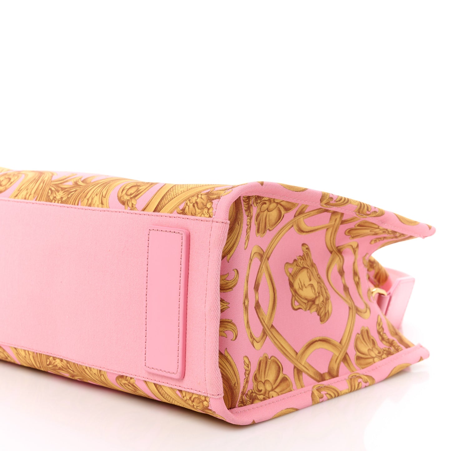 Canvas Baroque Print Medusa Small Tote Pink