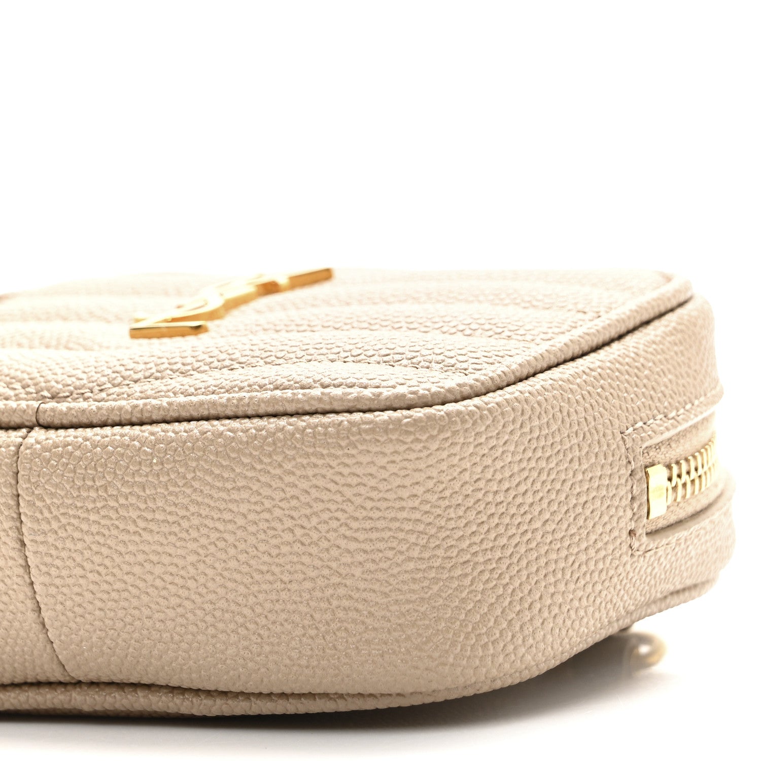 Saint Laurent Grain De Poudre Matelasse Monogram Baby Lou Camera Bag Dark Beige 10 of 10