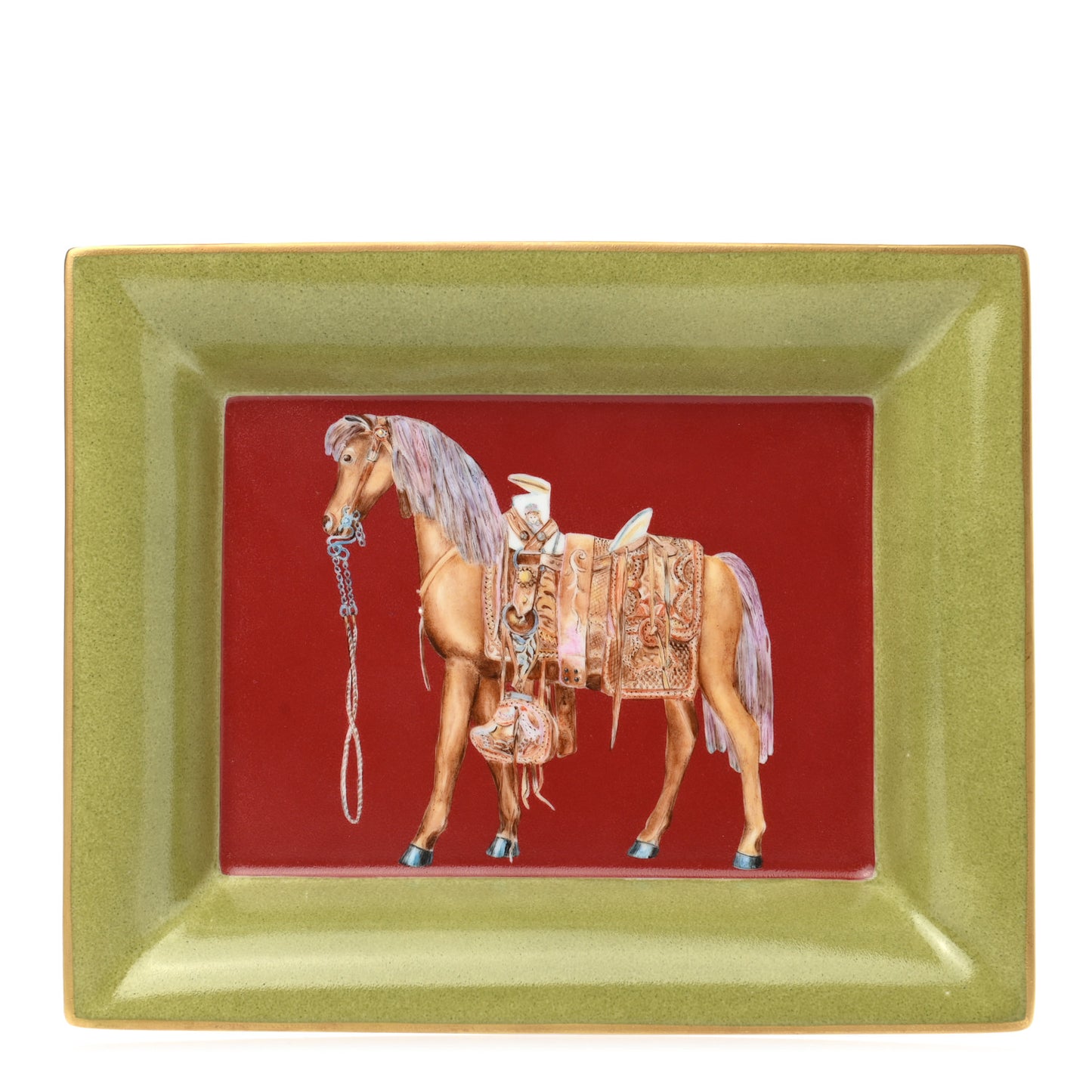 Porcelain Vide Poches Change Tray Cerise