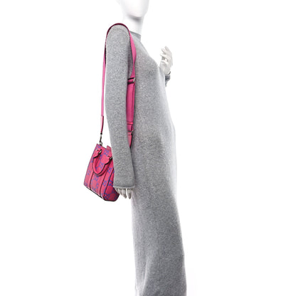 Gucci Calfskin GG Tennis Embossed Mini Tote Bag Modern Fuchsia Modern Blue 2 of 10