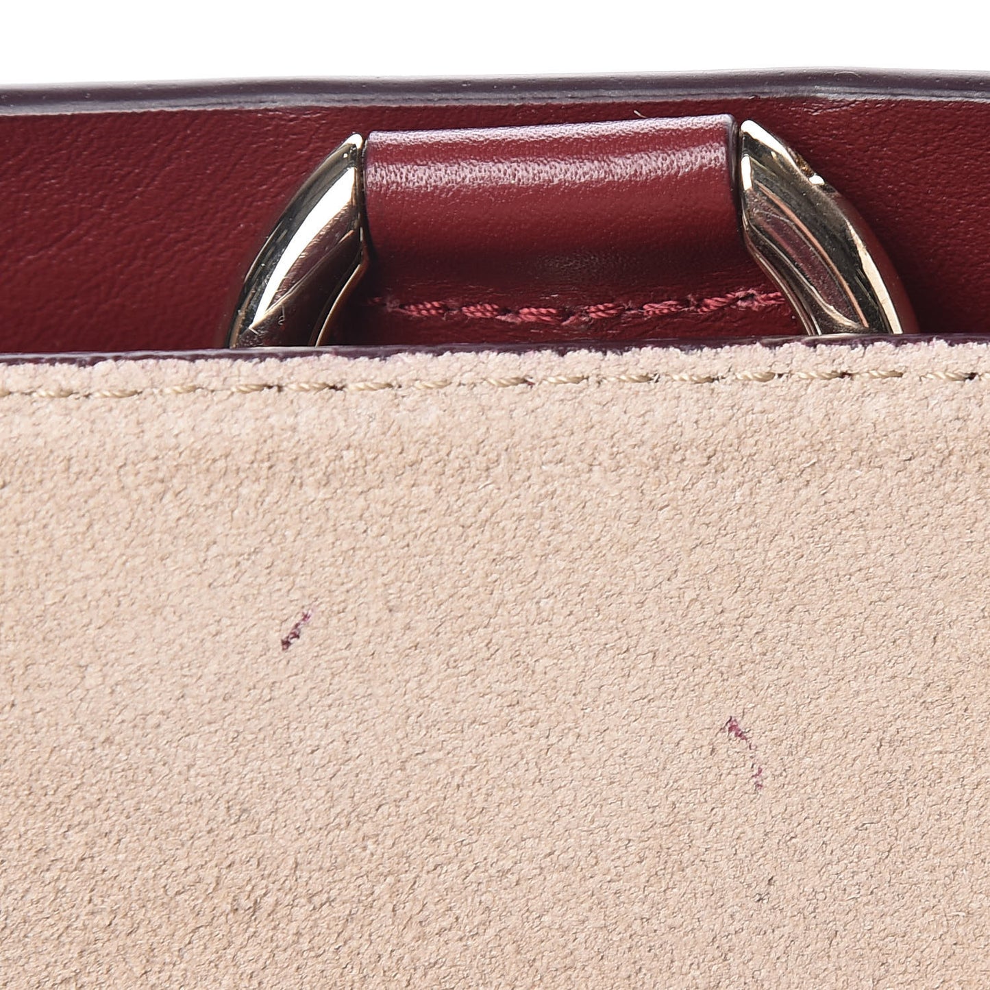 Suede Calfskin Mini Faye Shoulder Bag Plum Purple