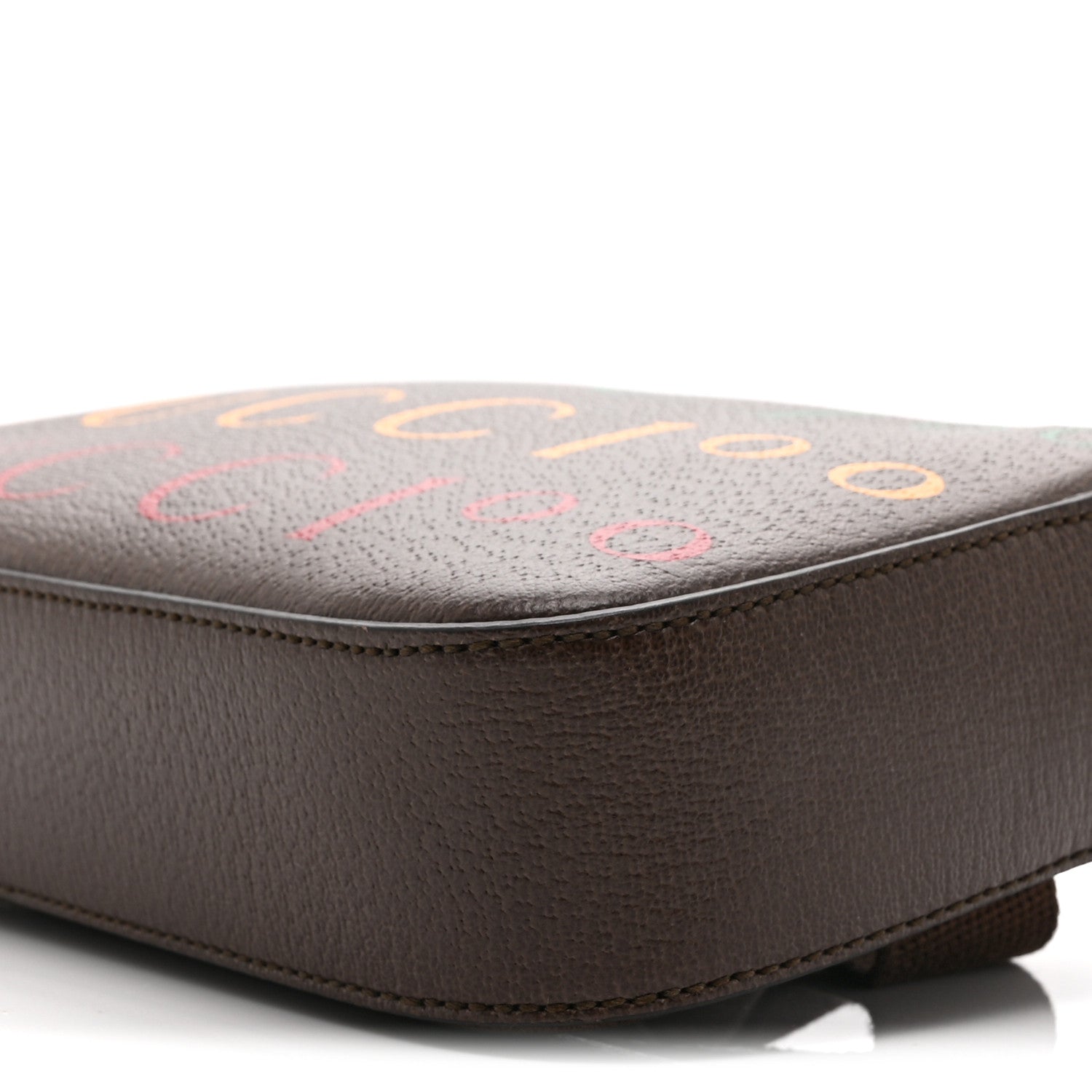Gucci Textured Dollar Calfskin Gucci 100 Aria Belt Bag 80 32 New Acero Multicolor 11 of 11