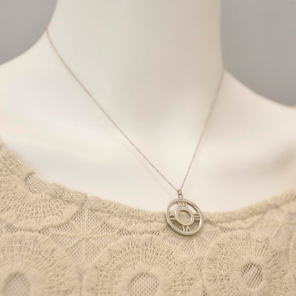 Tiffany Sterling Silver Atlas Pendant Necklace 2 of 6