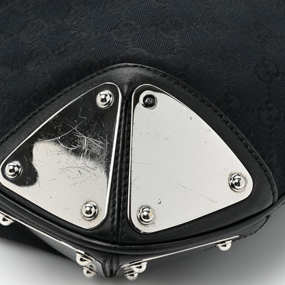 Gucci Monogram Medium Indy Top Handle Hobo Black 12 of 13