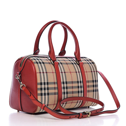 Burberry Horseferry Check Medium Alchester Bowling Bag Red 3 of 10