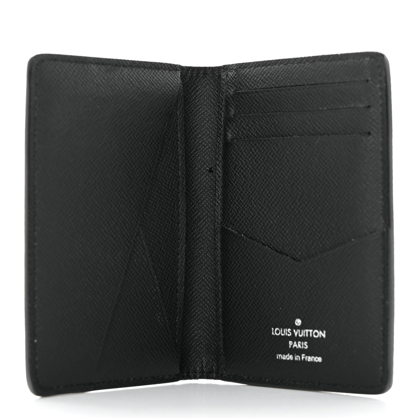 LOUIS VUITTON Taiga Pocket Organizer NM Black
