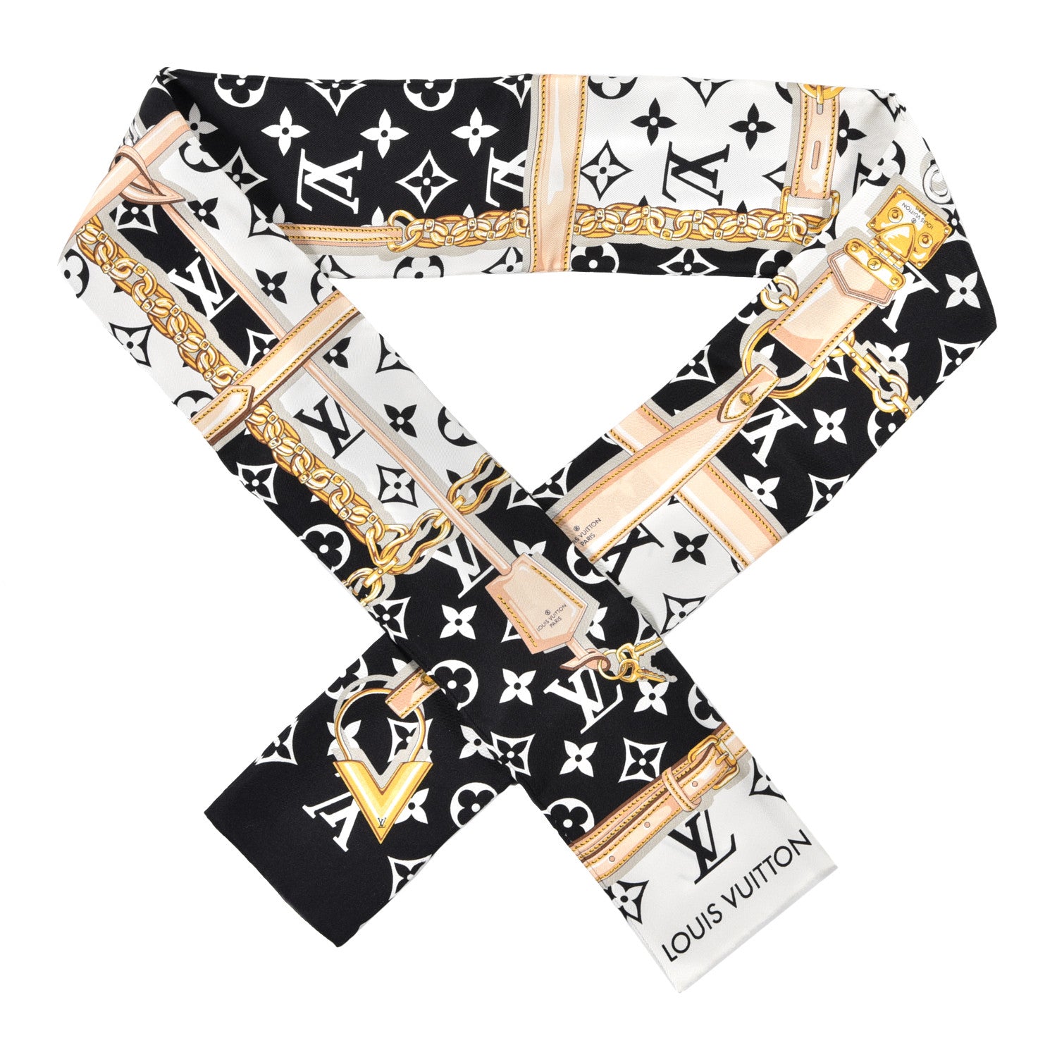 Louis Vuitton Silk Monogram Confidential Bandeau Black 1 of 5