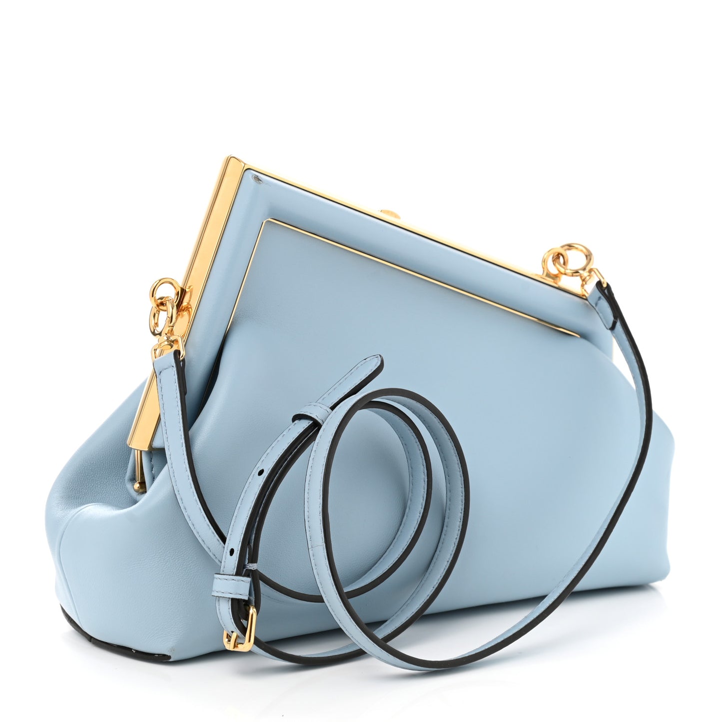 Shiny Nappa Small Fendi First Azzurro Baby