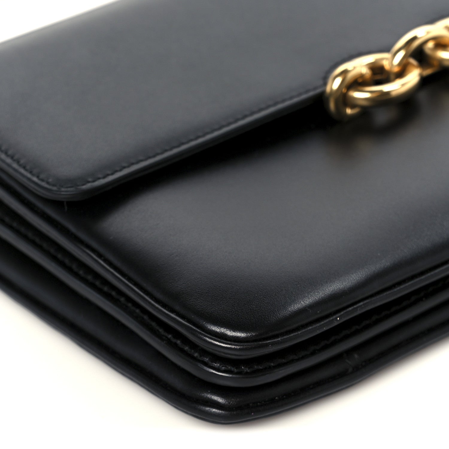 Saint Laurent Smooth Calfskin Le Maillon Satchel Black 10 of 11