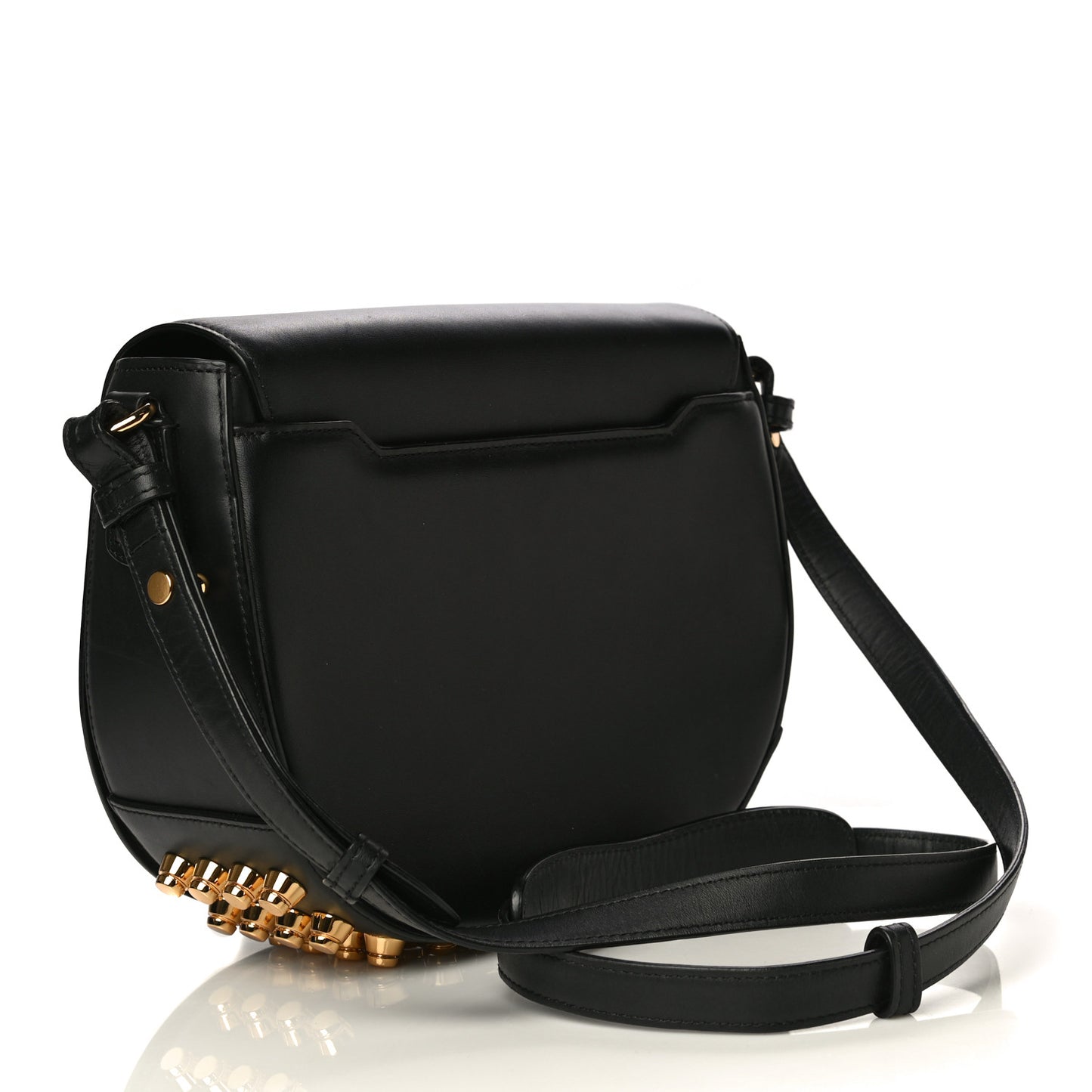 Calfskin Small Lia Sling Black Pale Gold Hardware