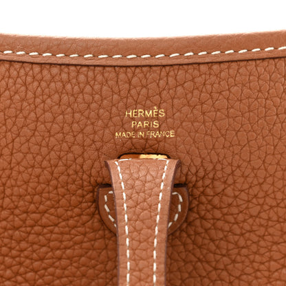 Hermes Taurillon Clemence Amazone Evelyne TPM Gold Cuivre 6 of 11