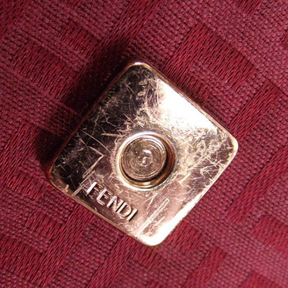 Fendi Zucchino BAGUETTE Burgundy 10 of 11