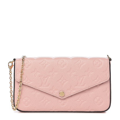 Louis Vuitton Empreinte Pochette Felicie Chain Wallet Rose Poudre 1 of 11