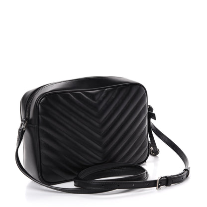 Saint Laurent Calfskin Matelasse Monogram Lou Camera Bag Black 3 of 10