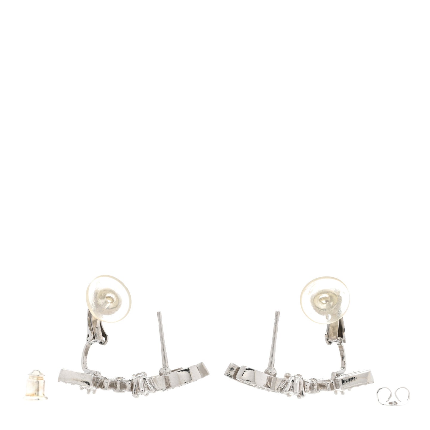 Crystal Star 5 CC Earrings Silver