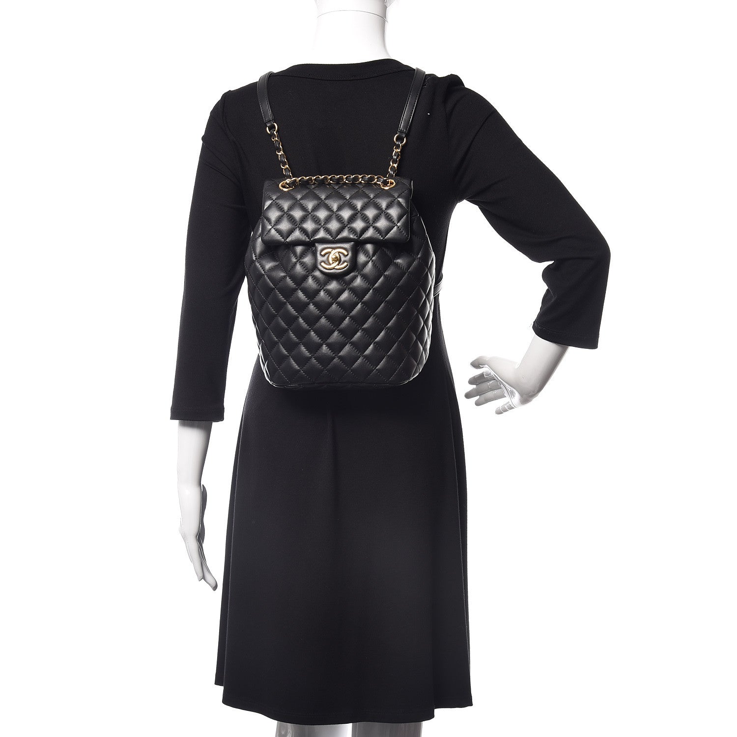 Chanel Lambskin Quilted Small Urban Spirit Backpack Black 2 of 10