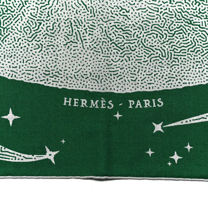 Hermes Silk Cashmere Clair De Lune Shawl 140 Green 3 of 4